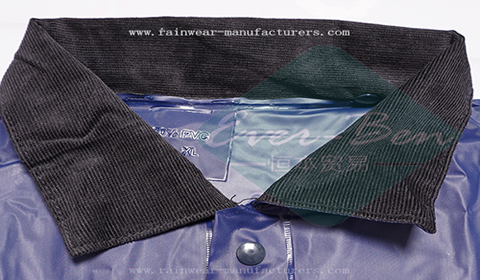 PVC fleece lined rain jacket